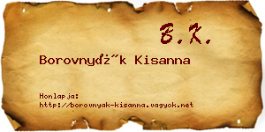 Borovnyák Kisanna névjegykártya